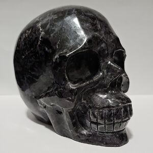 5" Carved Merlinite Crystal Skull Carving